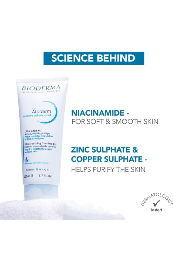 BIODERMA Atoderm Intensive Gel moussant Face Wash  (200 ml) - Image 2