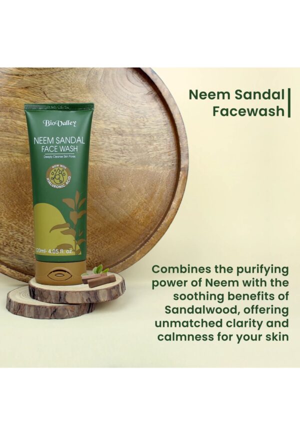 Biovalley Neem Sandalood Face Wash  (120 ml) - Image 2