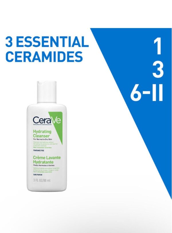 CeraVe Hydrating Cleanser (88ml) - Image 4