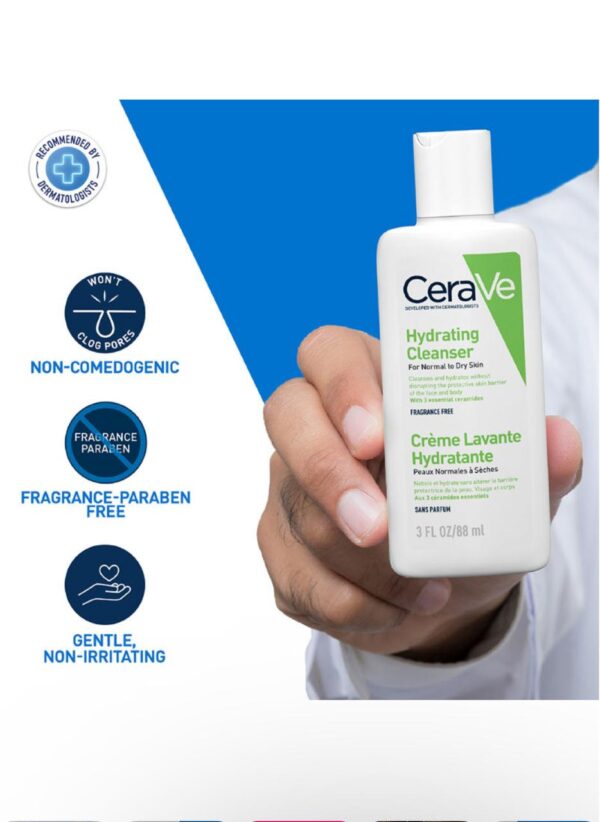 CeraVe Hydrating Cleanser (88ml) - Image 5