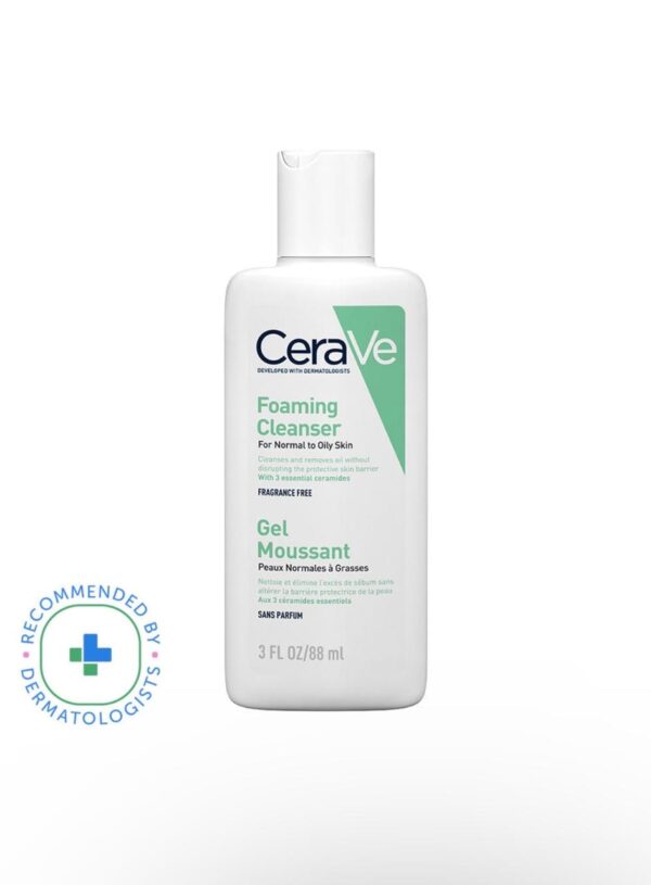 CeraVe Foaming Cleanser Face Wash For Oily Skin (88ml)