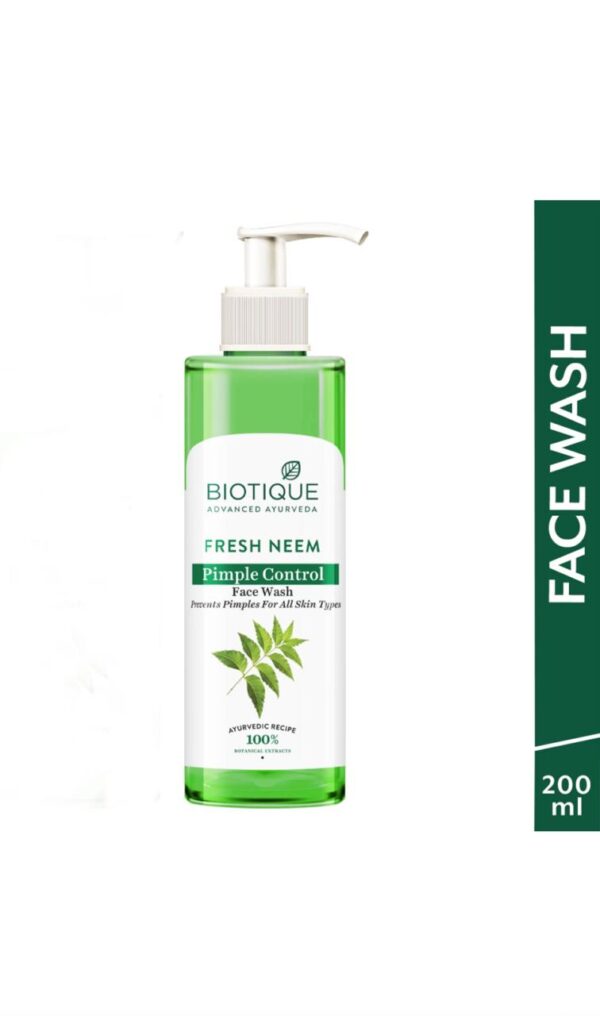 BIOTIQUE Fresh Neem Pimple Control Face Wash  (200 ml)