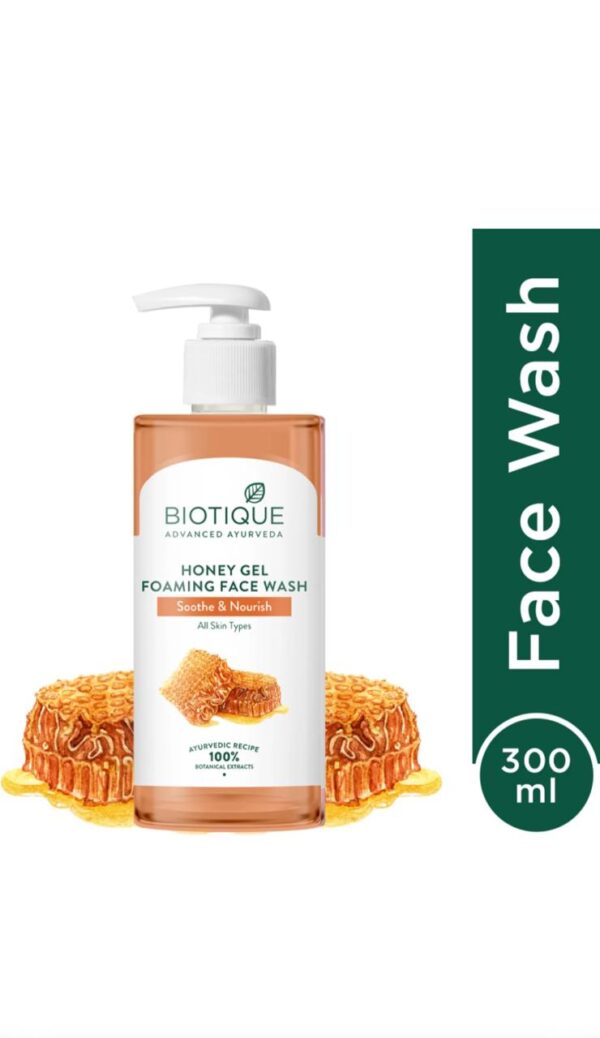 BIOTIQUE Honey Gel Foaming Face Wash  (300 ml)