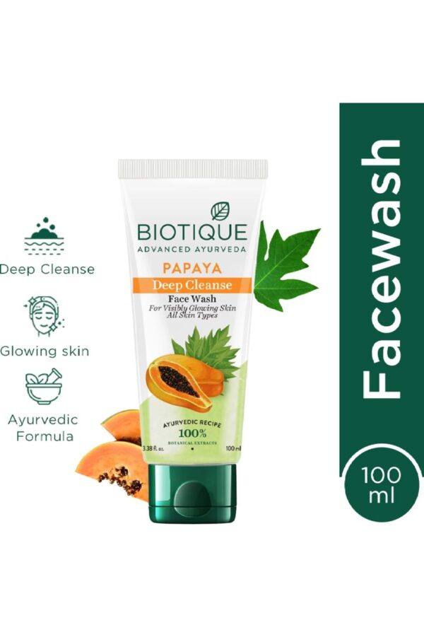 BIOTIQUE Papaya Deep Cleanse Face Wash  (100 ml)