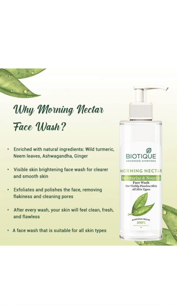 BIOTIQUE Morning Nectar Face Wash  (200 ml) - Image 3