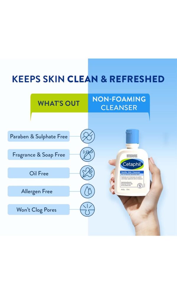 Cetaphil Gentle Skin Cleanser Dry to Normal Skin (125ml) - Image 5