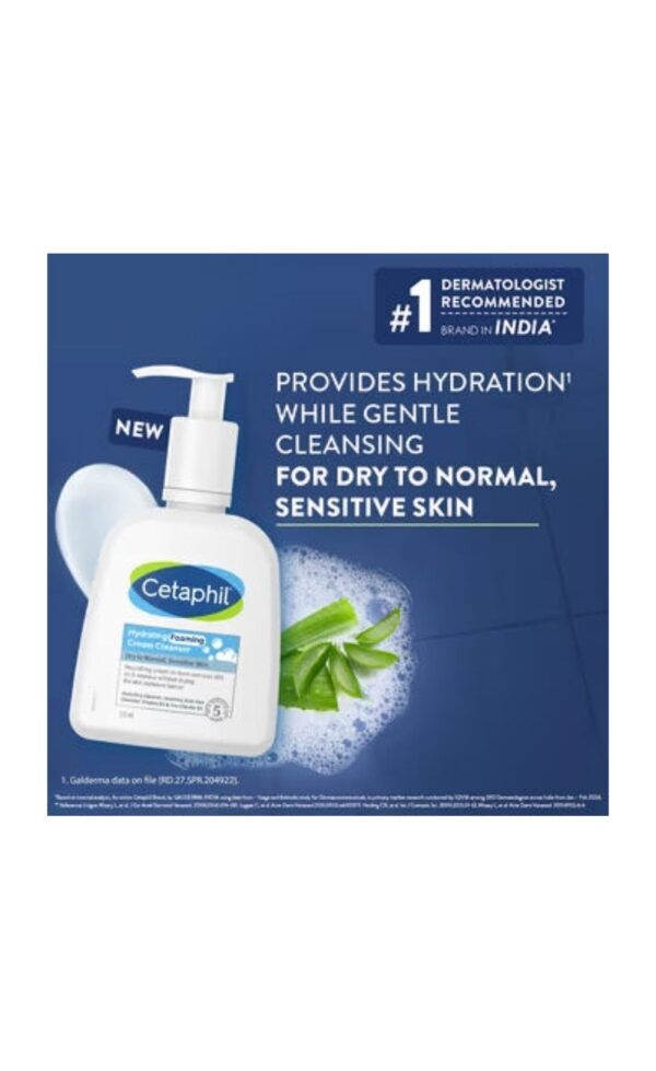 Cetaphil Hydrating Foaming Cream Cleanser  (236ml) - Image 2