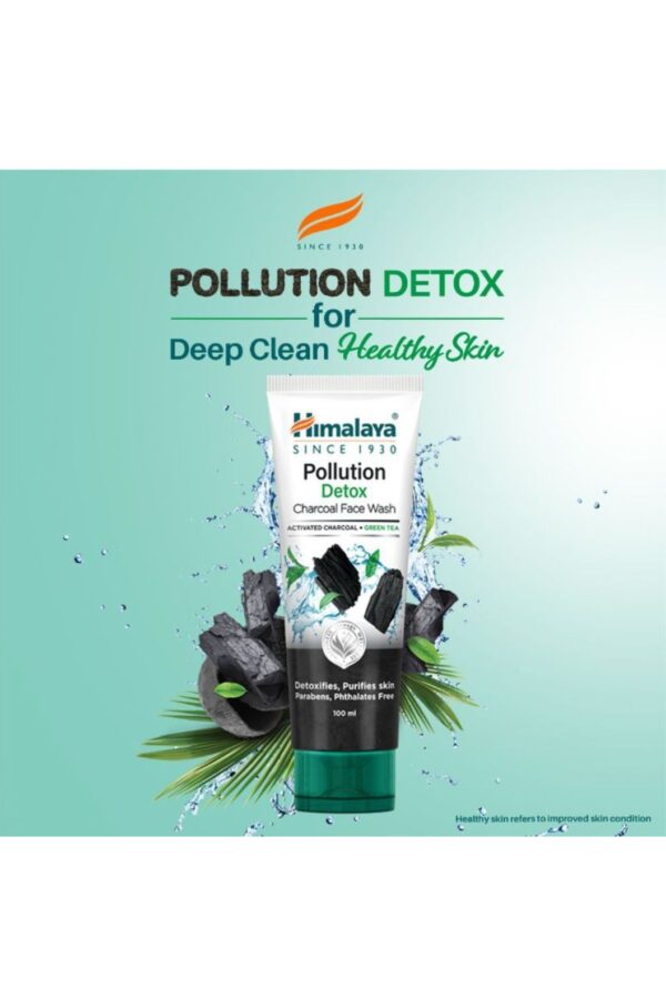 Himalaya Pollution Detox Charcoal Face Wash | Detox&Purifies Skin (100ml) - Image 3