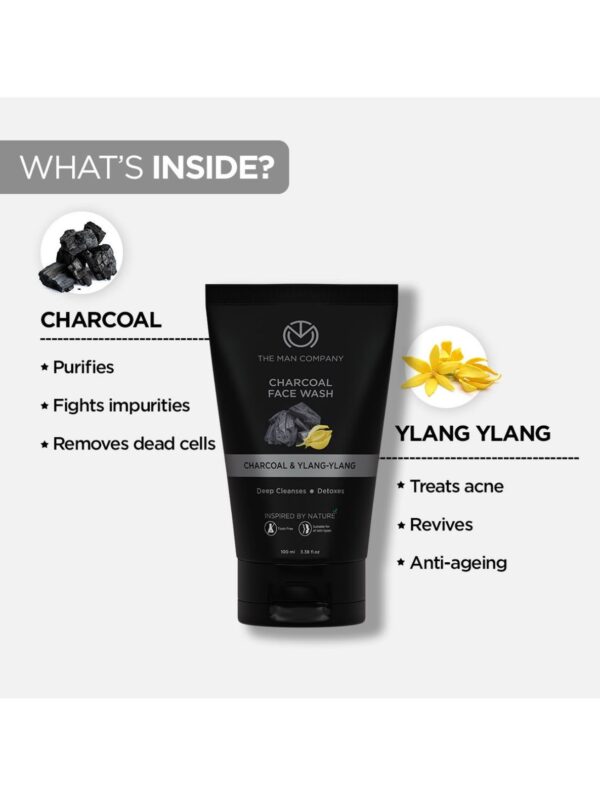 The Man Company Activated Charcoal Face Wash (100ml) - Image 2