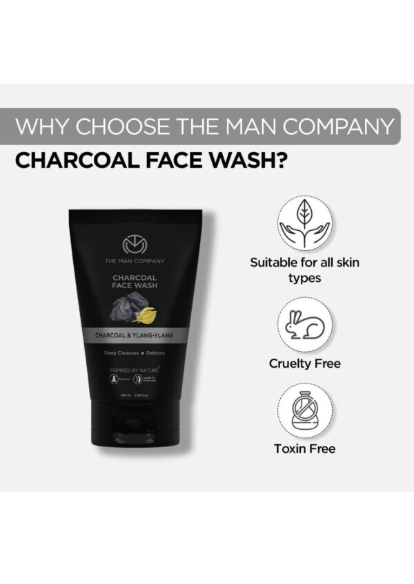 The Man Company Activated Charcoal Face Wash (100ml) - Image 4