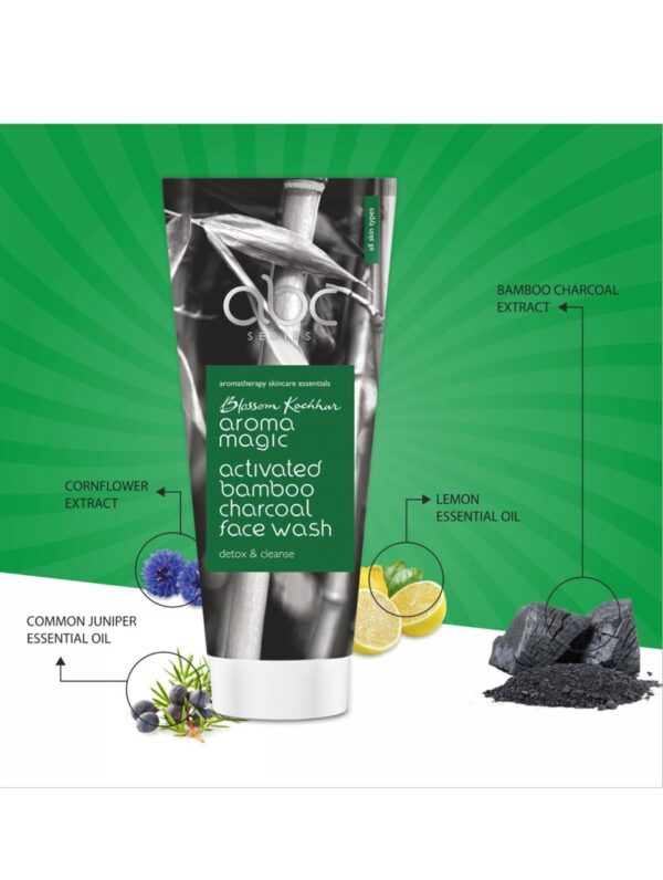 Aroma Magic Activated Bamboo Charcoal Face Wash-detox&cleanse (100ml) - Image 3