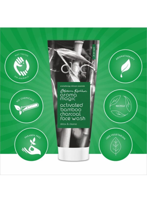 Aroma Magic Activated Bamboo Charcoal Face Wash-detox&cleanse (100ml) - Image 5