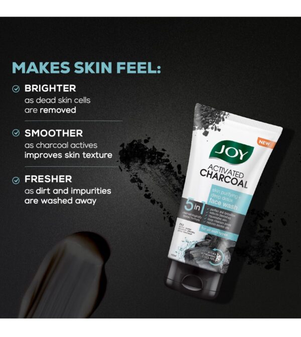 Joy Activated Charcoal Face Wash (150ml) - Image 3