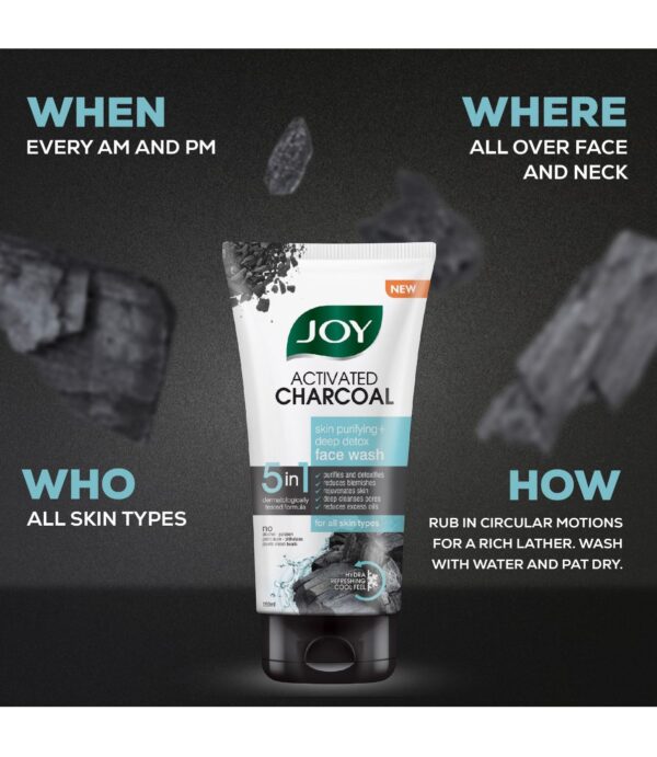 Joy Activated Charcoal Face Wash (150ml) - Image 5
