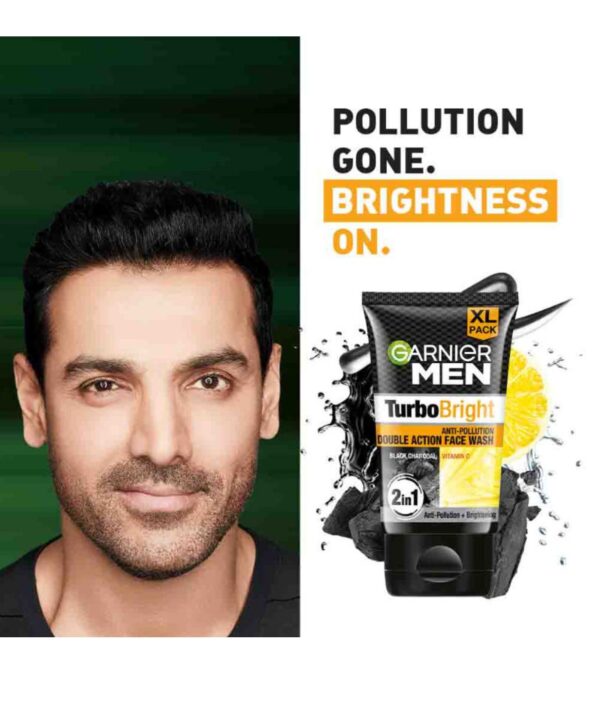 Garnier Men Turbo Bright Face Wash (150g) - Image 2
