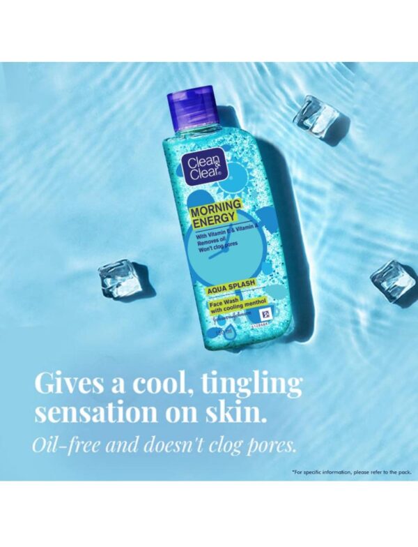 Clean & Clear Morning Energy Aqua Splash Face Wash (50ml) - Image 4