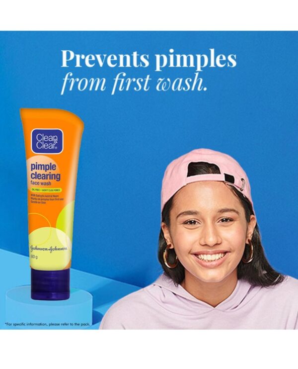Clean & Clear Pimple Clearing Face Wash (80gm) - Image 3