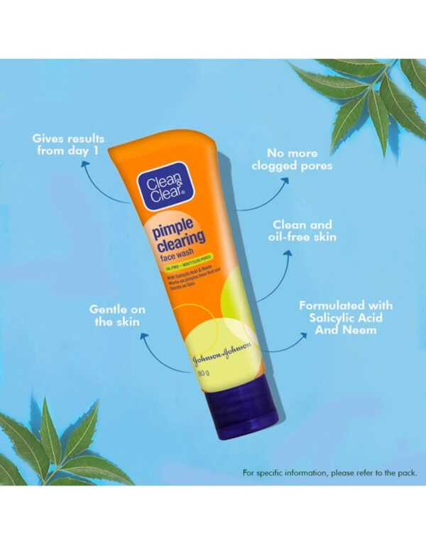 Clean & Clear Pimple Clearing Face Wash (80gm) - Image 4