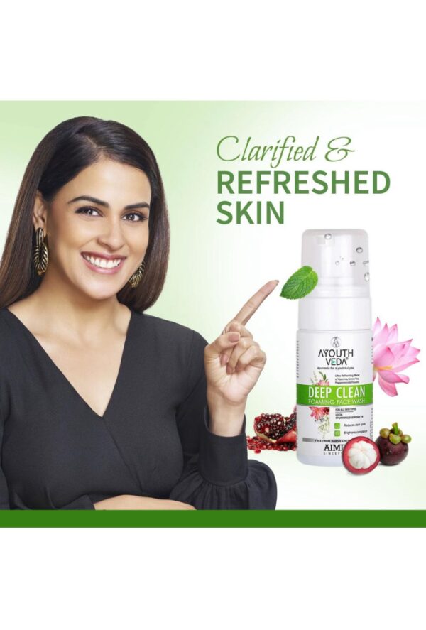 Ayouthveda Deep Clean Foaming Face Wash (100ml) - Image 2