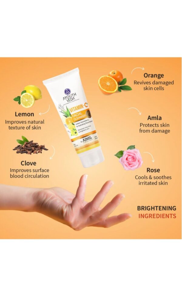 Ayouthveda Vitamin-C Facial Cleanser (100 g) - Image 4
