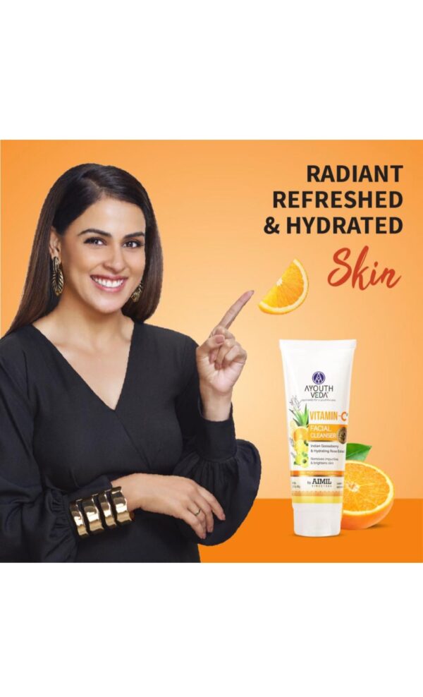 Ayouthveda Vitamin-C Facial Cleanser (100 g) - Image 2