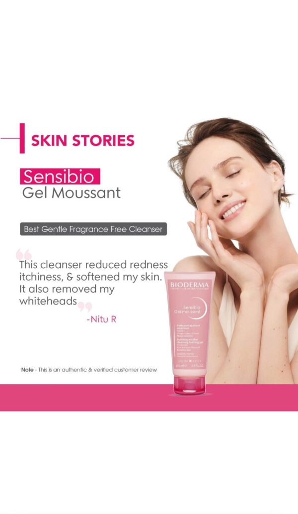 Bioderma Sensibio Gel Moussant Free Cleanser (100ml) - Image 4