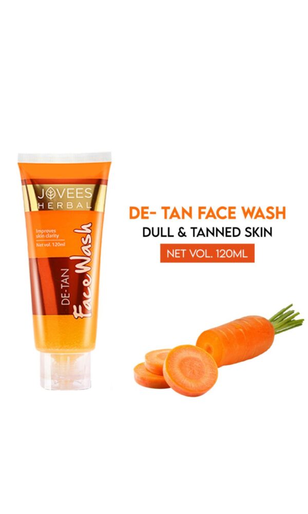 Jovees Herbal De-Tan Face Wash For Tan Removal - 120 ml