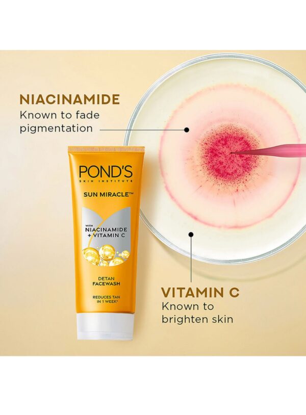 Ponds Detan Facewash, With Niacinamide & Vitamin C (100 g) - Image 3