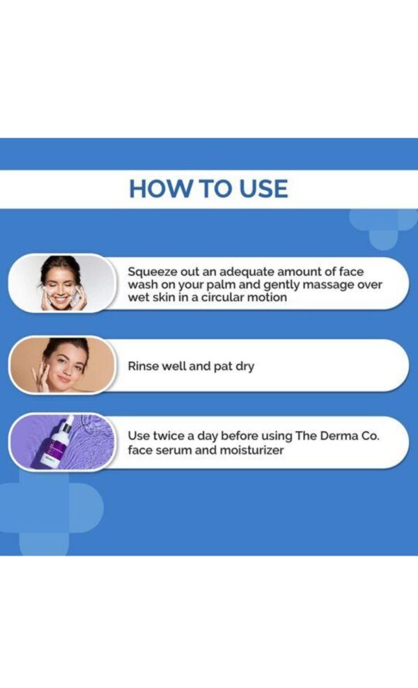 The Derma Co 1% Salicylic Acid Face Wash for Active Acne (100ml) - Image 2