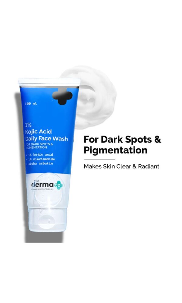 The Derma Co 1% Kojic Acid Face Wash I Reduces Dark Spots & Pigmentation |  (100ml)