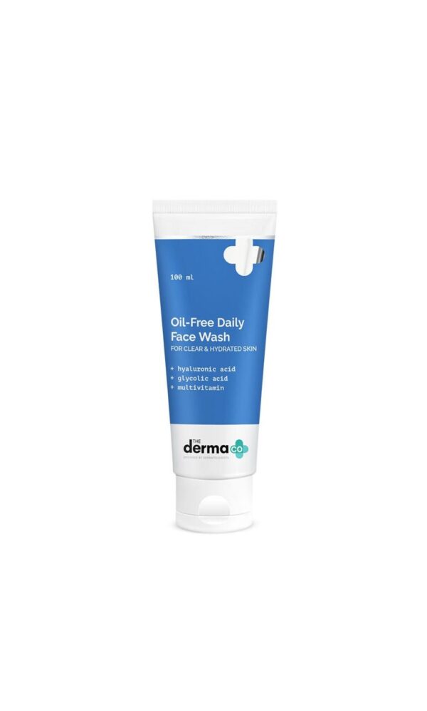 The Derma Co Oil-free Daily Face Wash With Hyaluronic Acid Glycolic Acid (100ml)