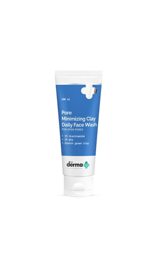 The Derma Co Pore Minimizing Face Wash With Clay, 1% Niacinamide & 2% PHA (100ml)