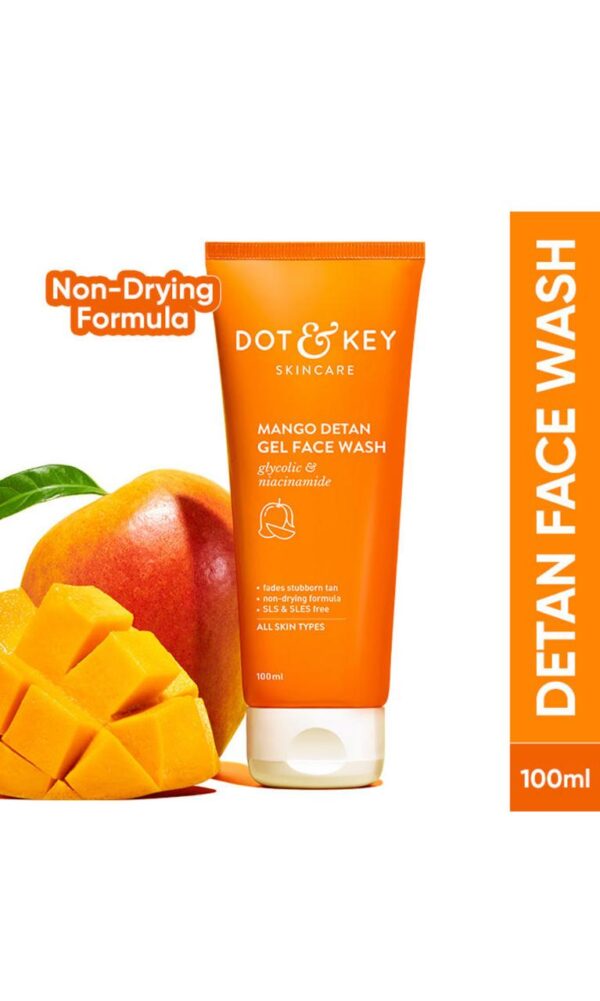Dot & Key Mango Detan Gel Face Wash (100ml) -for all skin types