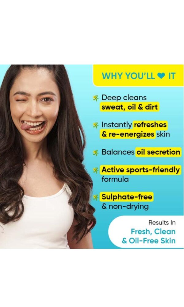 Dot & Key Lime Rush Sports Face Wash (100ml) -oil&sweat control - Image 2