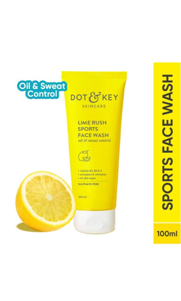 Dot & Key Lime Rush Sports Face Wash (100ml) -oil&sweat control
